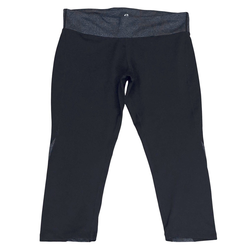 Free2B Women Size M Black Capri Athletic Leggings Cropped Pants‎ Activewear